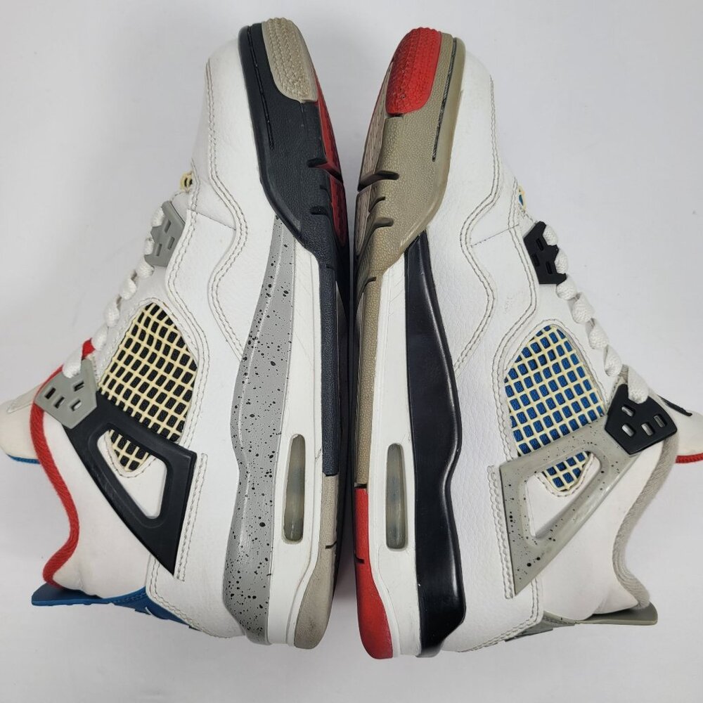 Air Jordan 4 Retro SE GS "What The Youth" White Sneakers 408452-146 US Size 4Y - Picture 6 of 8